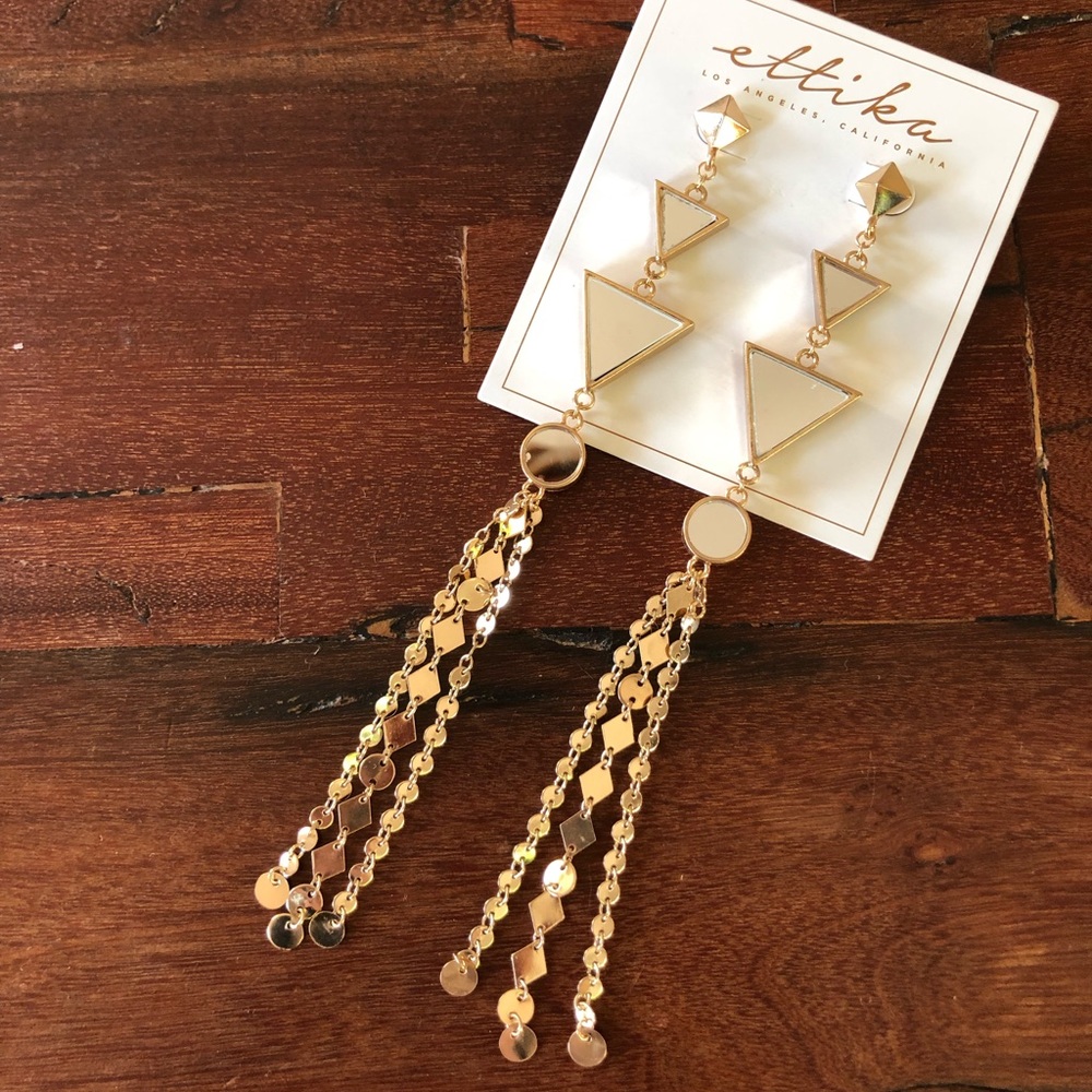 Ettika shoulder duster earrings